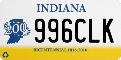 IN license plate 996CLK