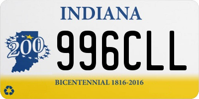 IN license plate 996CLL