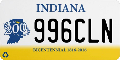 IN license plate 996CLN