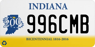 IN license plate 996CMB