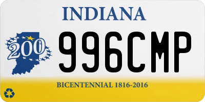 IN license plate 996CMP