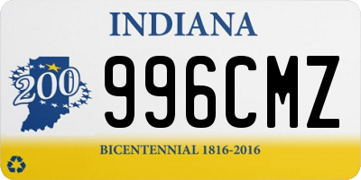 IN license plate 996CMZ