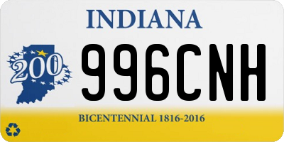 IN license plate 996CNH