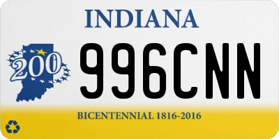 IN license plate 996CNN