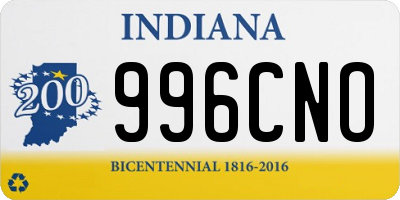 IN license plate 996CNO
