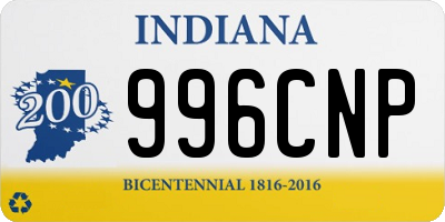 IN license plate 996CNP