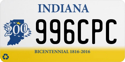 IN license plate 996CPC