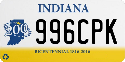 IN license plate 996CPK