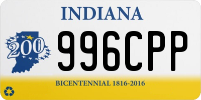 IN license plate 996CPP