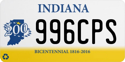 IN license plate 996CPS