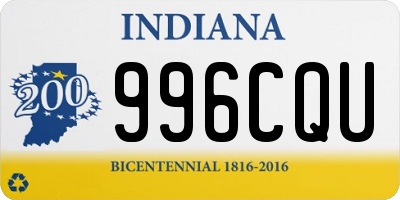 IN license plate 996CQU