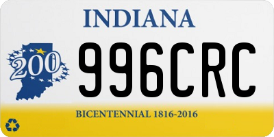 IN license plate 996CRC