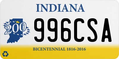 IN license plate 996CSA