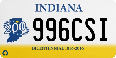 IN license plate 996CSI