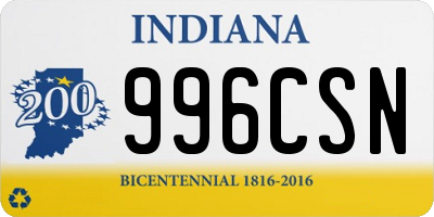 IN license plate 996CSN