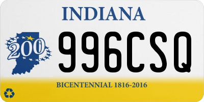 IN license plate 996CSQ