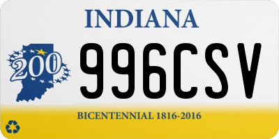 IN license plate 996CSV