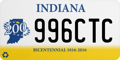 IN license plate 996CTC