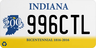 IN license plate 996CTL