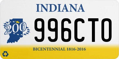 IN license plate 996CTO