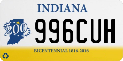 IN license plate 996CUH