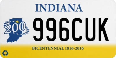 IN license plate 996CUK