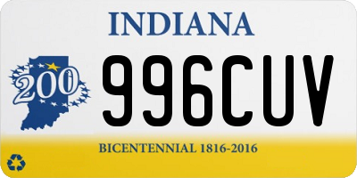 IN license plate 996CUV
