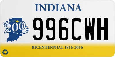 IN license plate 996CWH