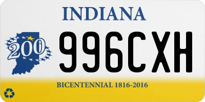 IN license plate 996CXH