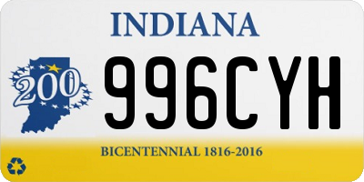 IN license plate 996CYH