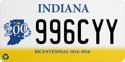 IN license plate 996CYY