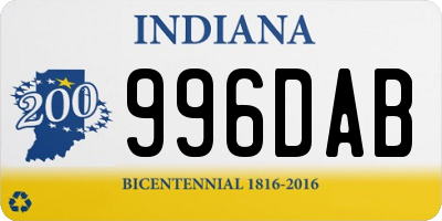 IN license plate 996DAB