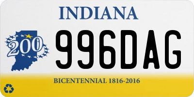 IN license plate 996DAG