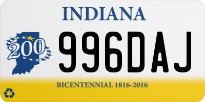 IN license plate 996DAJ