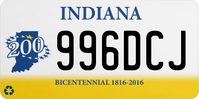 IN license plate 996DCJ