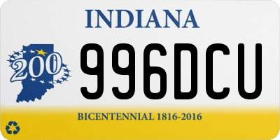 IN license plate 996DCU