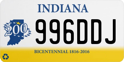 IN license plate 996DDJ