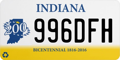 IN license plate 996DFH