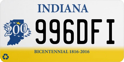 IN license plate 996DFI