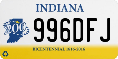 IN license plate 996DFJ