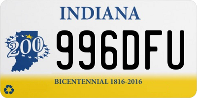 IN license plate 996DFU