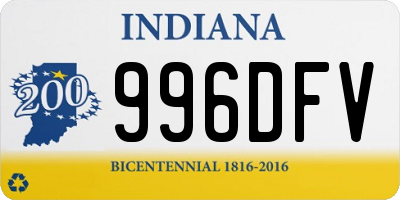 IN license plate 996DFV