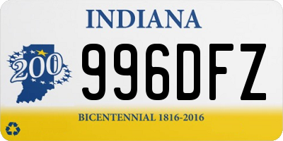 IN license plate 996DFZ