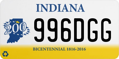 IN license plate 996DGG