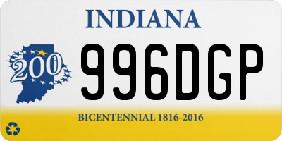 IN license plate 996DGP