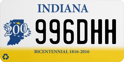 IN license plate 996DHH