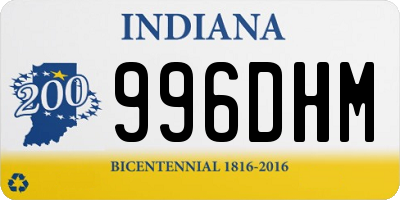 IN license plate 996DHM