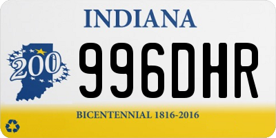 IN license plate 996DHR