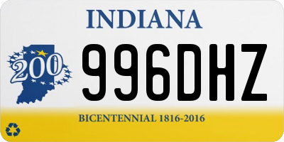 IN license plate 996DHZ