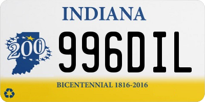 IN license plate 996DIL